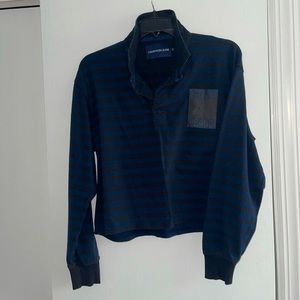 Vintage Calvin Klein Cropped Rugby Shirt